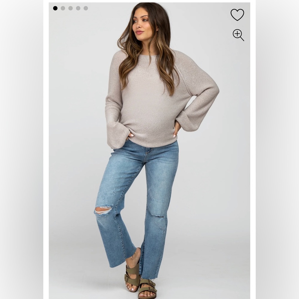 PinkBlush maternity, straight leg, fraud hem, jeans size 27